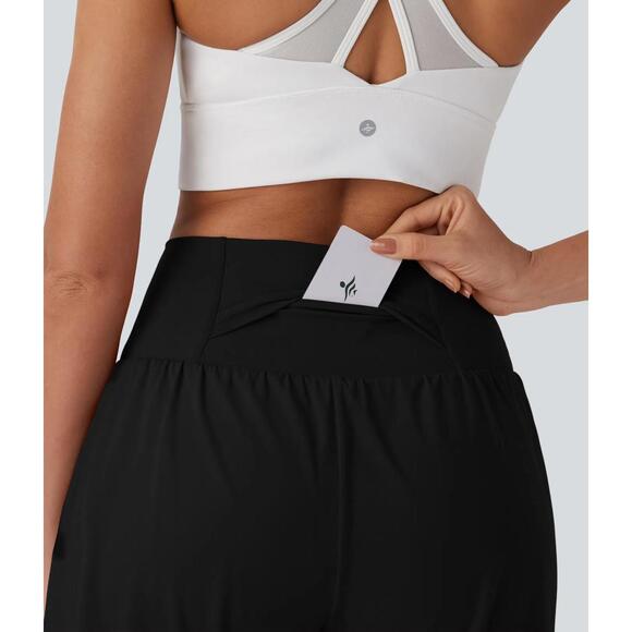 Halara Softlyzero Airy Super High Waisted 2-in-1 Yoga Shorts - M - Picture 6 of 10